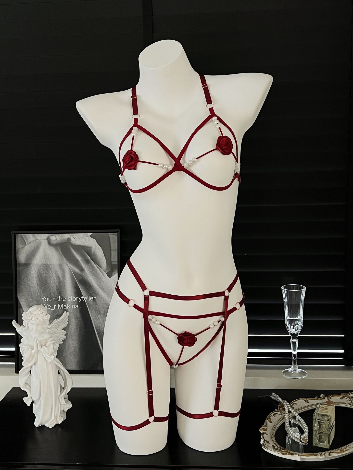 Conjunto de 3 piezas de lencer - Bralette Triangle Set reseña y precio